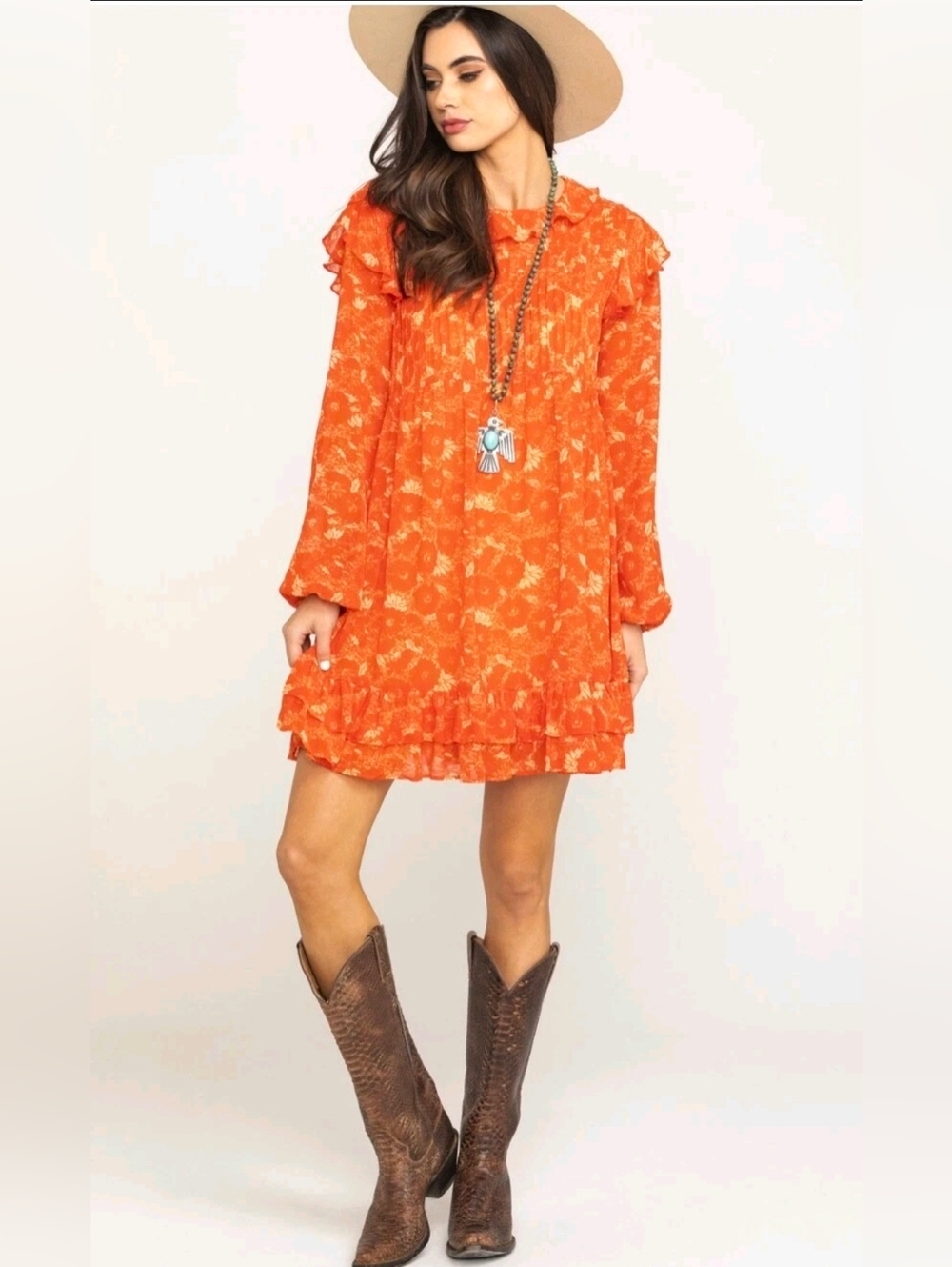 ❤️ FREE PEOPLE THESE DREAMS RUFFLE MINI DRESS, SMALL